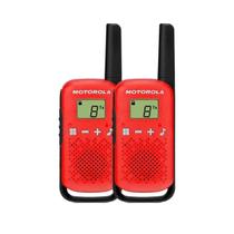 Rádio Comunicador Talkabout T110BR Motorola 25km VM 26 Canais Pilhas AAA Vermelho
