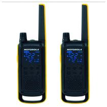 Radio Comunicador Walkie Talkie Motorola T-470 35MIL-56KM / IPX4 / Recarregável - Preto e Amarelo