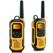 Radio comunicador Waterproof RC 4102 (Par), 26 canais, Lanterna LED, Amarelo, Modelo 4528102 INTELBRAS