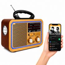 Radio Cor Marrom Vintage Retro Bluetooth Am Fm Com Entrada Usb Pen driver Pilha e Cabo de Força Radio Cor Marrom Vintage Retro Bluetooth Am Fm Com Entrada Usb Pen driver Pilha e Cabo de Força