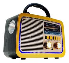 Rádio Cor Preto Retrô Portátil Com Bluetooth FM/AM MP3 USB/Pendrive e Cartão SD Bivolt 110/220v Rádio Cor Preto Retrô Portátil Com Bluetooth FM/AM MP3 USB/Pendrive e Cartão SD Bivolt 110/220v