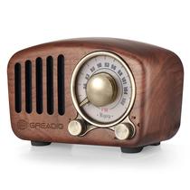 Rádio de alto-falante Bluetooth Greadio Vintage Walnut Wood Retro