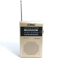 Radio De Bolso Am/Fm Dourado Le-650 - Fone De Ouvido