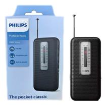 Rádio De Bolso Pilhas Philips Am Fm Entrada Fone De Ouvido R1506
