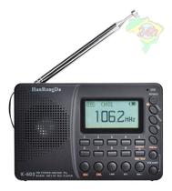 Rádio De Bolso Portátil Am/fm/sw/bt/tf Usb Mp Hrd-603 Recarr