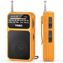 Rádio de bolso PRUNUS J-555 AM FM com carregamento USB-C com lanterna