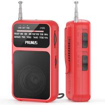 Rádio de bolso PRUNUS J-555 AM FM com carregamento USB-C com lanterna