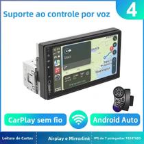 Rádio De Carro Android Auto Com Tela Touch HD IPS De 7 Polegadas, Reprodutor Multimídia, Receptor FM Rádio De Carro Android Auto Com Tela Touch HD IPS De 7 Polegadas, Reprodutor Multimídia, Receptor FM