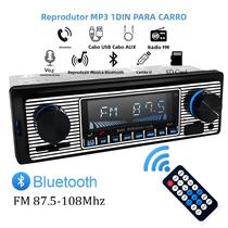 Rádio De Carro Bluetooth 1 DIN Estéreo FM MP3 Player USB SD Entrada Auxiliar Hippcron