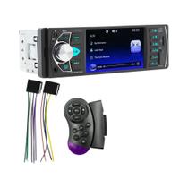 Rádio De Carro Bluetooth De 4.1 Polegadas Player De Áudio FM 1 Din Câmera De Ré Controle De Direção Rádio De Carro Bluetooth De 4.1 Polegadas Player De Áudio FM 1 Din Câmera De Ré Controle De Direção