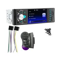 Rádio De Carro Bluetooth De 4.1 Polegadas, Player De Áudio FM 1 Din, Câmera De Ré, Controle De