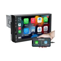 Rádio De Carro Com Tela Touch HD De 7 Polegadas, Carplay, Android Auto, Player Multimídia MP5,
