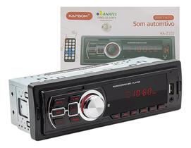 Radio De Carro Som Automotivo Mp3 Bluetooth Com Controle KA-Z102