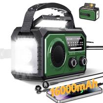 Rádio de emergência BAYTWA 16000mAh com carregador solar de manivela