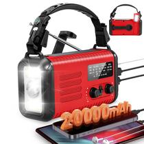 Rádio de Emergência com Manivela Echainstar 20000mAh Solar