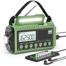 Rádio de emergência Eoxsmile 12000mAh com alerta meteorológico NOAA