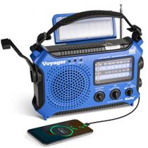 Rádio de emergência Kaito KA500BU com alimentação de 5 vias AM/FM/SW azul