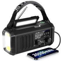 Rádio de Emergência Leaton NOAA Solar com Manivela 20000mAh