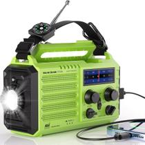 Rádio de emergência Mesqool CR1009 5000mAh com manivela solar