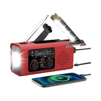 Rádio De Emergência Portátil 4000mAh Lanterna SOS Alarme FM AM Carregamento Solar Recarregável