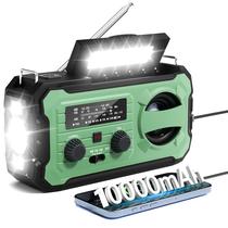 Rádio de emergência Pristar 10000mAh com AM/FM/NOAA, energia solar