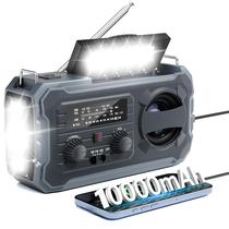 Rádio de emergência Pristar 10000mAh Weather AM/FM/NOAA 520g Cinza