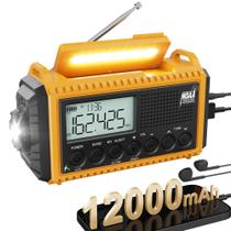 Rádio de emergência ROCAM 12000mAh/44400mWh com alerta meteorológico NOAA