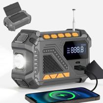 Rádio de Emergência Solar VXF H30 com Manivela, 5000 mAh Rádio de Emergência Solar VXF H30 com Manivela, 5000 mAh
