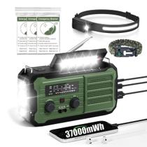 Rádio de emergência Vokida Hand Crank Solar 10000mAh com ferramentas