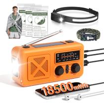 Rádio de emergência Vokida Hand Crank Solar 5000mAh com ferramentas