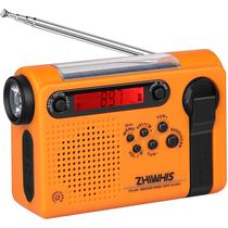 Rádio de Emergência ZHIWHIS ZWS-900 Solar com Manivela 2000 mAh
