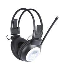Rádio de fone de ouvido CALIDAKA HRD-308S com display LCD branco Rádio de fone de ouvido CALIDAKA HRD-308S com display LCD branco