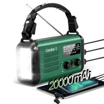 Rádio de manivela de emergência Echainstar 20000mAh com lanterna