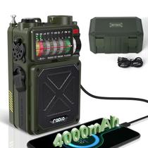 Rádio de manivela de emergência Emgykit R11 4000mAh com Bluetooth