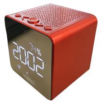 Rádio Despertador Bluetooth Digital Le-673 Vermelho Lelong