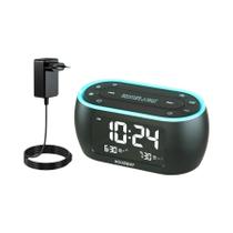 Rádio Despertador Com Luz Noturna De 7 Cores, Alarme Duplo, Dimmer, Carregador USB, Rádio FM E Rádio Despertador Com Luz Noturna De 7 Cores, Alarme Duplo, Dimmer, Carregador USB, Rádio FM E