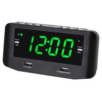 Rádio despertador HANNLOMAX HX-146CR, Bluetooth, porta USB