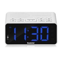 Rádio Despertador Homicial Digital AM/FM LED 1,4" Branco