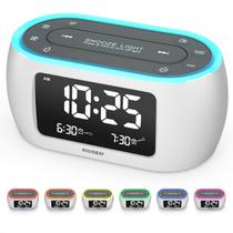 Rádio despertador HOUSBAY Glow com luz noturna, alarme duplo
