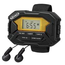 Rádio digital AM/FM Jensen SAB-60 com braçadeira e relógio
