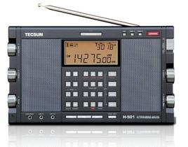 Rádio digital de ondas longas AM/FM Tecsun H501 Digital Worldband com recepção SSB, alto-falantes duplos e reprodutor de MP3, preto fosco Rádio digital de ondas longas AM/FM Tecsun H501 Digital Worldband com recepção SSB, alto-falantes duplos e reprodutor de MP3, preto fosco