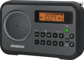 Rádio Digital Portátil com Protetores de Choque - AM/FM (Cinza/Preto) - Sangean