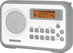 Rádio Digital Portátil Sangean PR-D18 AM/FM branco/cinza