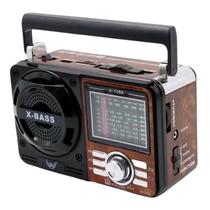 Radio e Caixa de Som - AM / FM / SW2 / SD / USB / MP3 / Bluetooth Bateria Recarregável Sem Fio Altomex 1088
