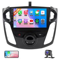 Rádio Estéreo Automotivo Naifay para Ford Focus 2012-2018, Tela Touch de 9 polegadas com Carplay, Android Auto, Bluetooth, GPS, WiFi, FM, Câmera, Microfone e Can Bus
