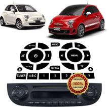 Rádio Fiat 500 - Kit Adesivos Para Recuperação Dos Botões descascados