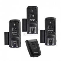 Rádio Flash 16 Canais com Transmissor + 3 Receptor para Flashes Estúdio CT-16 Rádio Flash 16 Canais com Transmissor + 3 Receptor para Flashes Estúdio CT-16