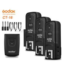 Rádio Flash Godox Ct-16 de 16 Canais com Transmissor + 3 Receptores para Flash Speedlite e de Estúdio