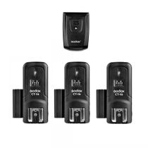Rádio Flash Triplo Godox Ct16 Com Transmissor E Receptores