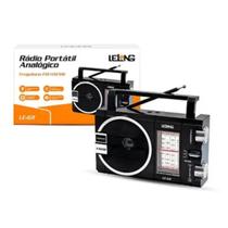Radio Fm Am Sw Portátil Analógico Bivolt Recarregável Le-611
